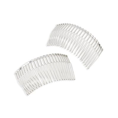 Veil Comb Metal-Silver 2 ct.